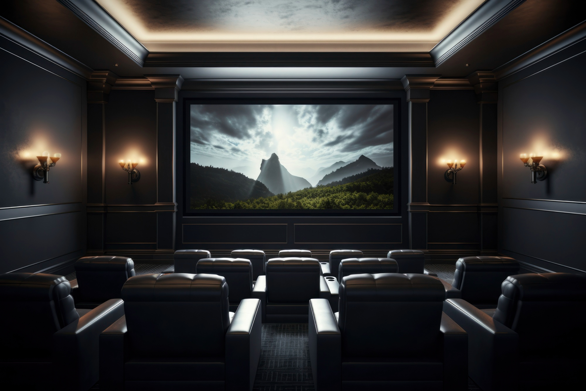 Movie night home theater
