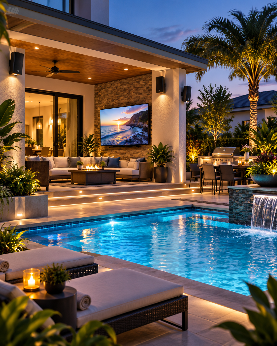 Entertain smart home scene